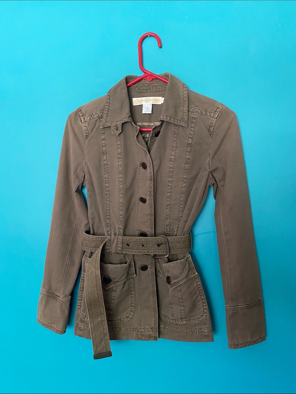 J. Crew Chino Belted Army Utility Jacket XS